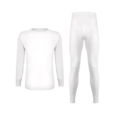 Imagem de Conjunto De Roupa Térmica Masculina Com Forro De Lã Para Clima Frio S-