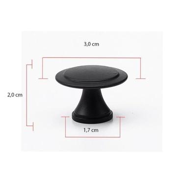 Imagem de Puxador Redondo Flor Em Metal Móveis Kit 8 Unidade Puxador