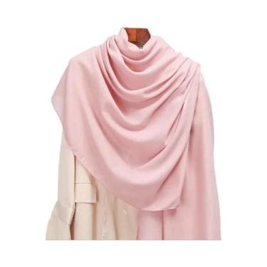Imagem de Cachecol Pashmina Feminino de Inverno - Quente, com Borla e Listras, Q