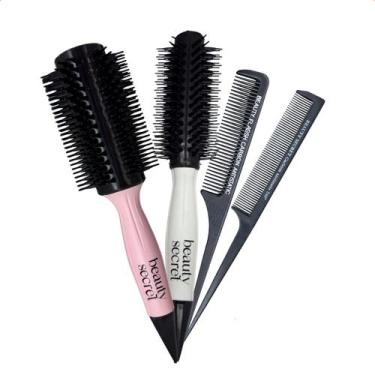 Imagem de Kit Escovas e Pentes Profissionais de Carbono Beauty Secret