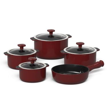 Imagem de Jogo de Panelas de Cerâmica Slim 5 Peças Marsala Ceraflame