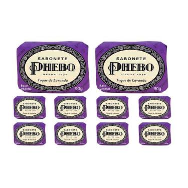 Imagem de Kit 10 Sabonetes em Barra Toque de Lavanda Glicerina Vegetal Vegano Ph