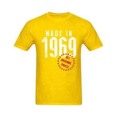 Imagem de Camiseta Casual Masculina Vintage De Algodão Respirável 1969: Tops E C