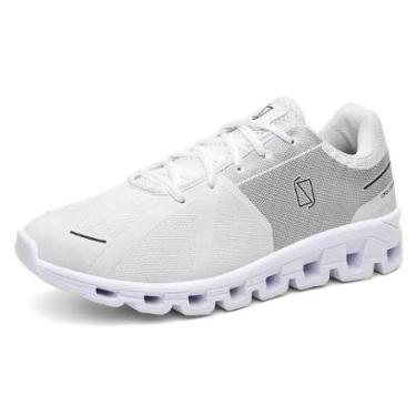 Imagem de Tenis Esportivo Masculino Tecido Nylon Respiravel Cadarço Solado EVA Tecnologico Corrid...