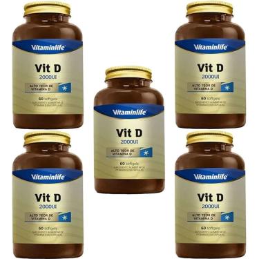 Imagem de Kit 5X Vit D 2000UI - 60 Softgels - Vitaminlife-Masculino