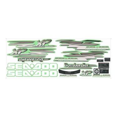 Imagem de Kit Adesivo Faixa Jet Ski Seadoo Xp 97/98 Verde Claro - SPTS