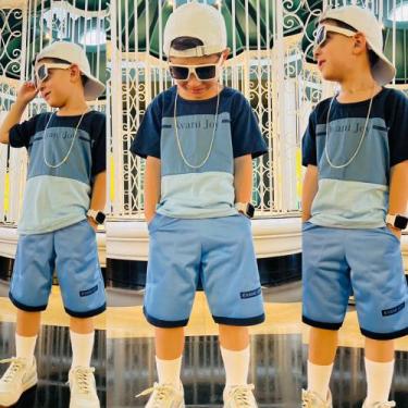 Imagem de Conjunto Infantil e Juvenil Masculino Kvani Joy Bermuda e Camisa Menin