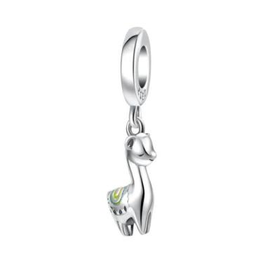 Imagem de Pulseira De Prata Esterlina 925 Com Pingente De Panda, Elefante E Porq