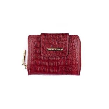 Imagem de Carteira feminina de couro croco 002-Feminino