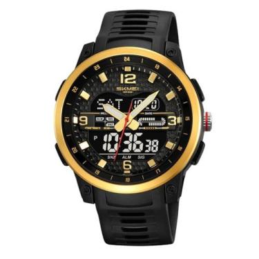 Imagem de Relógio Masculino Skmei AnaDigi 2401 Preto e Dourado