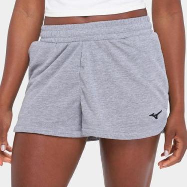 Imagem de Shorts Mizuno Heritage 2 Feminino, Cinza, P