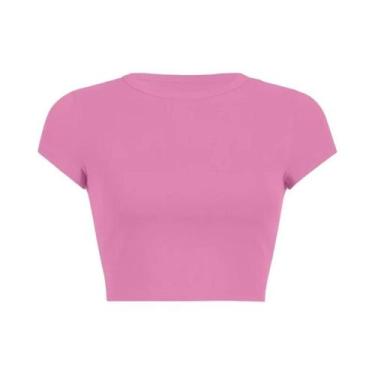 Imagem de Blusa Feminina Vintage De Cor Sólida, Top Cropped Y2K Sexy, T-Shirt Es