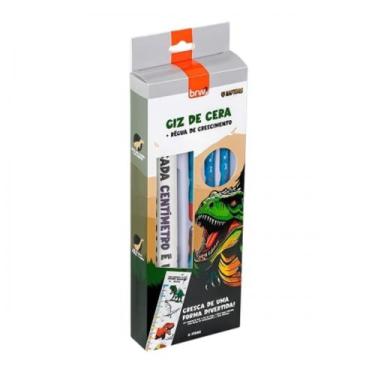 Imagem de Giz de Cera Retrátil+ Régua de Crescimento Raptors - Caixa c/8 pcs - B