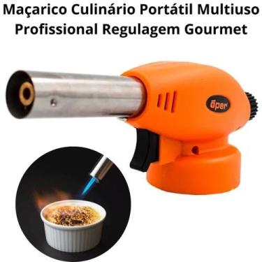 Imagem de Maçarico Culinário Portátil Multiuso Profissional Regulagem Gourmet Co