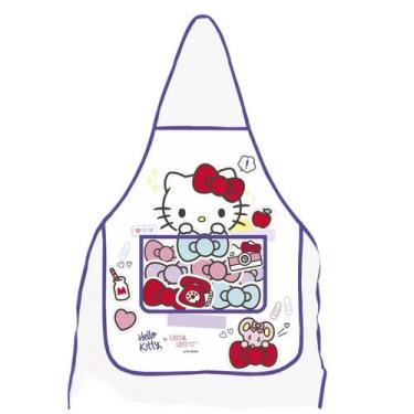 Imagem de Avental Escolar Infantil Pintura Impermeável Hello Kitty - Leo & Leo