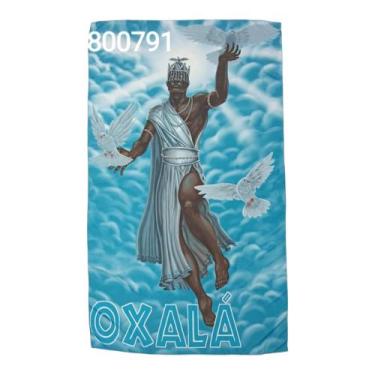 Imagem de Canga de poliéster dos orixás/ oxalá - Corpo Dourado Moda Praia, Oxalá