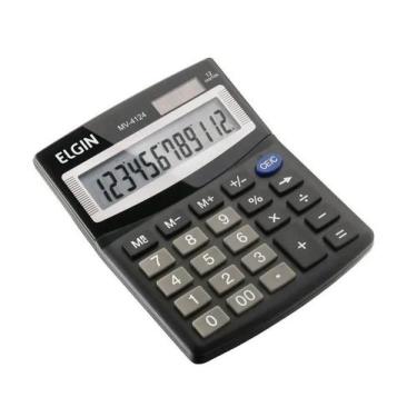 Imagem de Calculadora de Mesa Elgin MV-4124 com Visor de 12 Dígitos e Desligamen