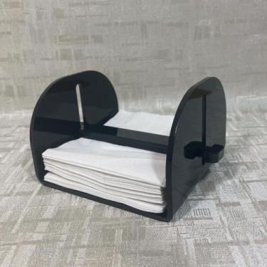 Imagem de Porta guardanapo pequeno dobrado - Preto - Acrihome Acrílicos