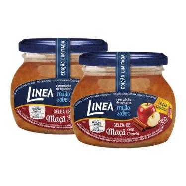 Imagem de Kit 2 Geleias Linea Sabor Maçã com Canela de 230g Zero Sem Açucar