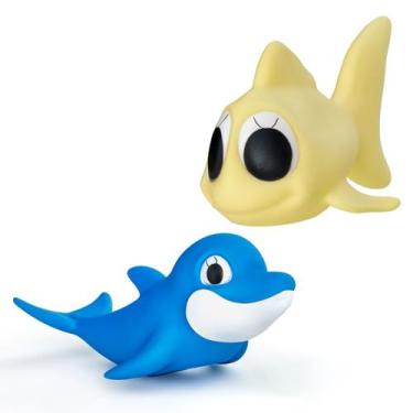 Imagem de Kit Brinquedos para Banho 2 Bichinhos Vinil Macio Sea Family - Puff To