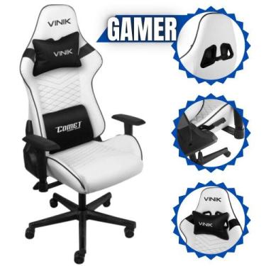 Imagem de Cadeira Gamer Escritório Branco / White Comet CGC20B de Alta Qualidade