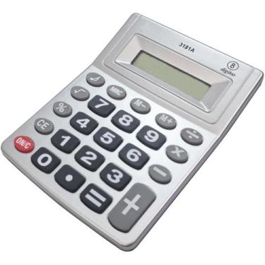 Imagem de Calculadora De Mesa Balcão Display 8 Digitos Bateria Escritório 3181A 