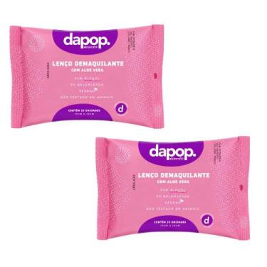 Imagem de Kit 02 Lenço Demaquilante Dapop Aloe Vera 25 Unidades