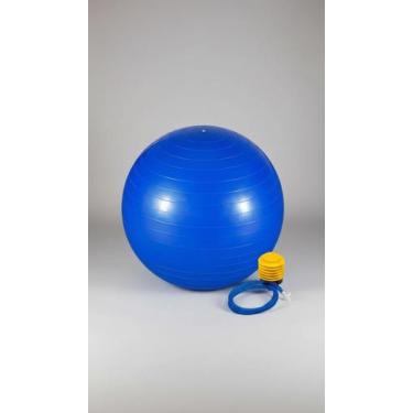 Imagem de Bola Pilates Yoga Antiestouro 65cm Azul - Congratulations Store