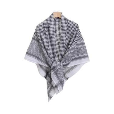Imagem de Shemagh Keffiyeh Tático Árabe Para Deserto, Lenço De Cabeça Muçulmano,