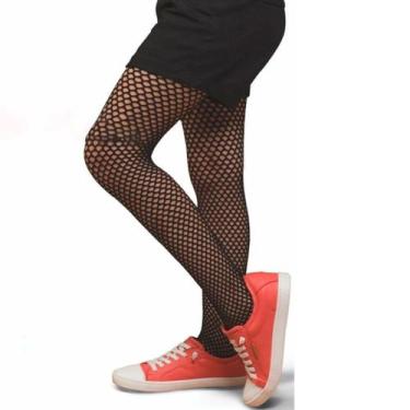 Imagem de Meia calça selene infantil arrastao 9220, P, Preto