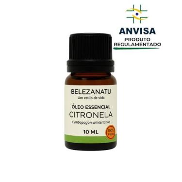 Imagem de Óleo Essencial de Citronela 10ml  100 Puro  BelezaNatu