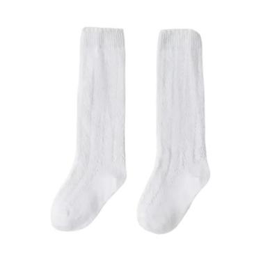 Imagem de Meias Longas De Verão Para Bebês Meninas, Meias Finas De Algodão Com M