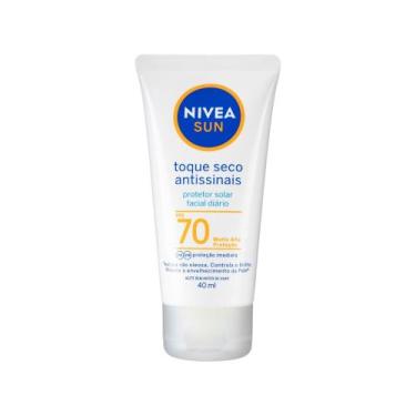 Imagem de Protetor Solar Facial Nivea FPS 70 Sun Toque Seco Antissinais 40ml