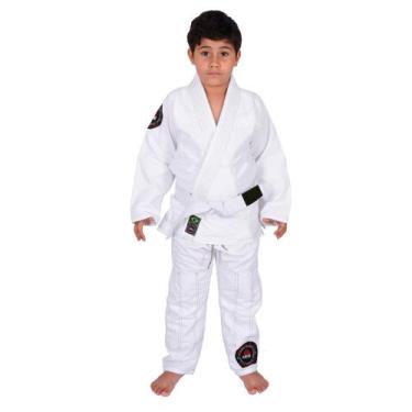 Imagem de Kimono Infantil Trançado Hero MKS Jiu-Jitsu, Branco, M00