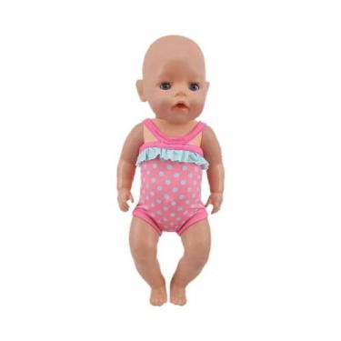 Imagem de Boneca Bebê De 43CM, Boneca Americana De 18 Polegadas, Roupa De Banho 