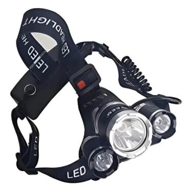 Imagem de Lanterna De Cabeça 3 Leds Cree T6 Recarregável - Congratulations Store