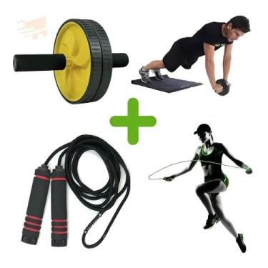 Imagem de Kit Roda Abdominal e Corda de Pular - Congratulations Store