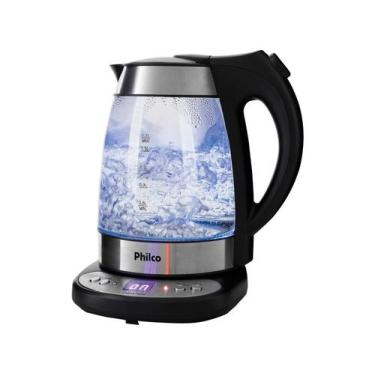 Imagem de Chaleira Elétrica Philco Digital Glass 1,7 Litros, Preto, Preto, 110V