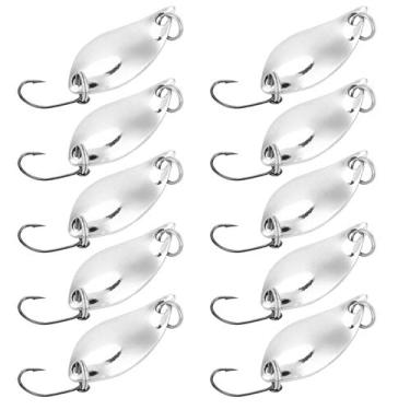 Imagem de Iscas de pesca iscas de pesca iscas de metal resistente para peixes (prata 2,5 g)