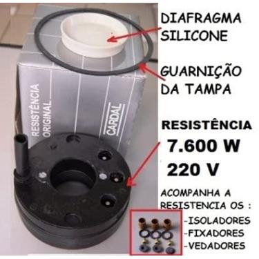 Imagem de Resistência e Diafragma Ducha Cardal 7600 w 220v - RE033