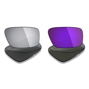 Imagem de 2 pares de lentes polarizadas de substituição da Mryok para óculos de sol Oakley Twitch – Opções