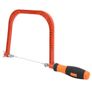 Imagem de Serra de serra em forma de U, serra de corte júnior ajustável em liga de alumínio, serra de coping, acessório de ferramenta de serra manual para madeira, com trava de parafuso ajustada e rosca antiderrapante