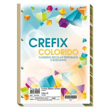 Imagem de Bloco de Fichário Crefix Colorido Credeal 96fls