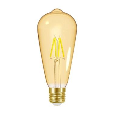 Imagem de Kit 10 Lâmpadas Led Taschibra Filamento Vintage ST64 4W E27 Bivolt