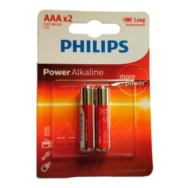Imagem de Blister 2 Pilhas Alcalina Philips Aaa Palito 1,5V Lr03P2B/97