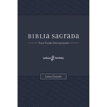 Imagem de Bíblia NVI Couro Soft Azul Letra Grande Espaço Para Anotação