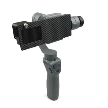 Imagem de NC Placa de Montagem 3D com Adaptador de Gimbal Portátil para Câmera GoPro Hero 5/6 e DJI Osmo Mobile 2/1 e ZhiYun Gimbal - Preto