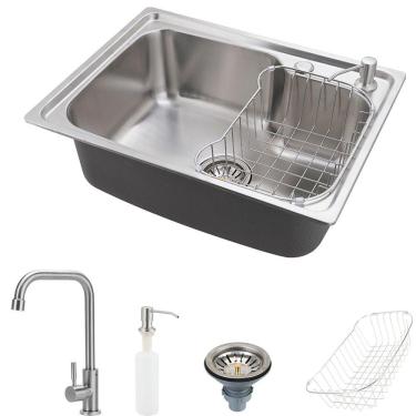 Imagem de Cuba Para Cozinha Pia Com Acessórios Matis E Torneira Gourmet Tinguá Pingoo.casa 