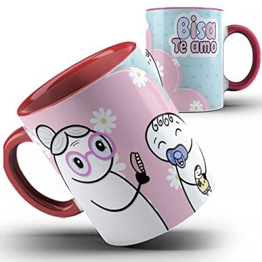 Imagem de Caneca vermelha Flork Vovó avó Bisa te amo
