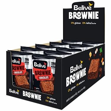 Imagem de Caixa de Brownies de Chocolate Sem Açúcar Sem Glúten Sem Leite Belive 10 unidades de 40g